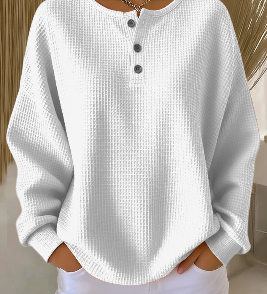 Milagros™ | Wafelkowa Bluza Henley