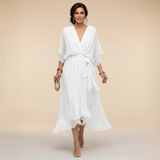 Jessica - Elegantna Haljina s V-Izrezom