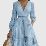 Rowella - Elegantna Maxi Haljina s Plisiranim Detaljima