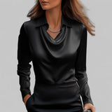 Teresa | Elegantna satenska bluza sa kaišem