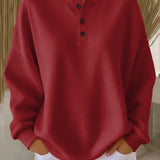 Milagros™ | Wafelkowa Bluza Henley