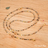 4-in-1 Natural Picture Jasper Clover Pearl Necklace