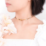 4-in-1 Natural Picture Jasper Clover Pearl Necklace