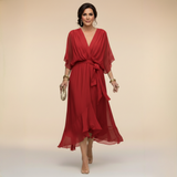 Jessica - Elegantna Haljina s V-Izrezom