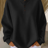 Milagros™ | Wafelkowa Bluza Henley