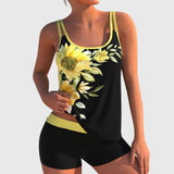 VITHONA | Flor — Cvetni tankini sa šortsom, oblikovanje stomaka