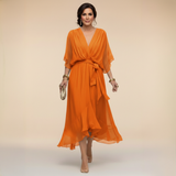 Jessica - Elegantna Haljina s V-Izrezom