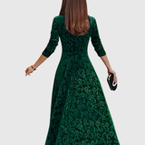 Vespera | Elegant Floral Midi Dress
