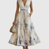 Rowella - Elegantna Maxi Haljina s Plisiranim Detaljima