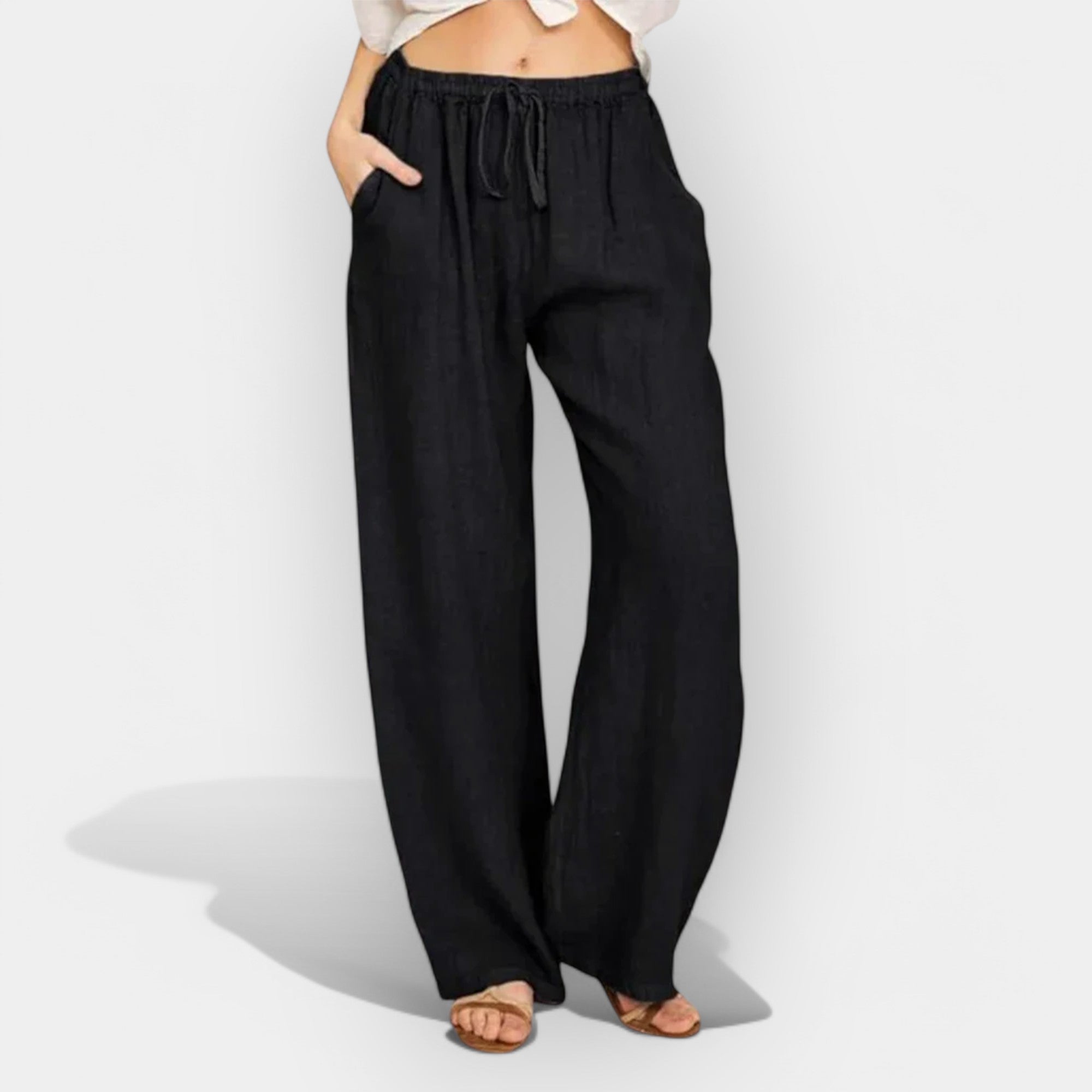Ivana | Lagane lanene letnje pantalone