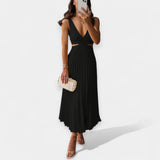 Adriana | Plisirana maxi haljina