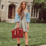 Corina — Bleu-Rose Retro Twist Bag