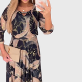 Chavelle | Elegantna mustrilna šifon haljina