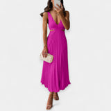 Adriana | Plisirana maxi haljina