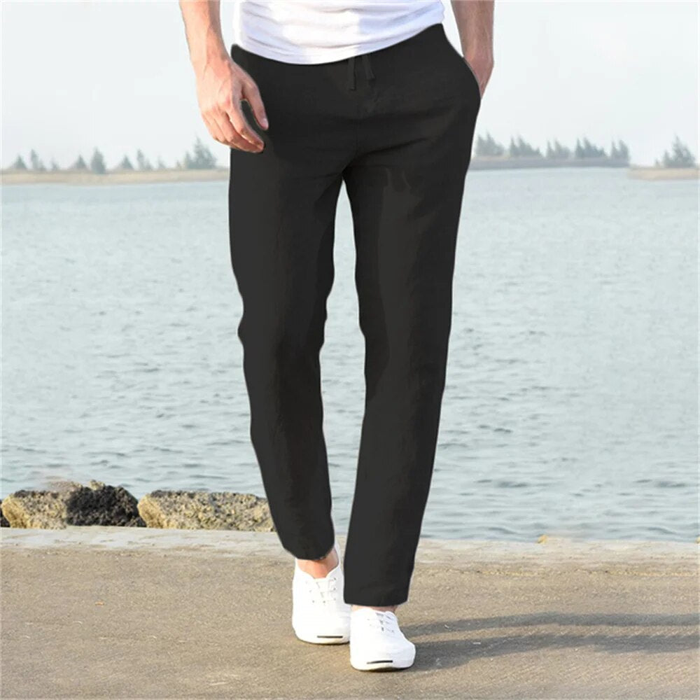 Liam | Lagane muške lanene pantalone