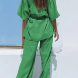 Set oversized pantalona sa vezanjem u struku