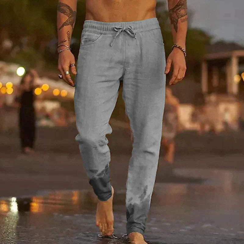 Jannik | Lanene Pantalone sa Trakom