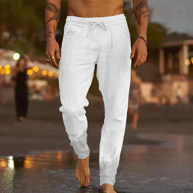 Jannik | Lanene Pantalone sa Trakom