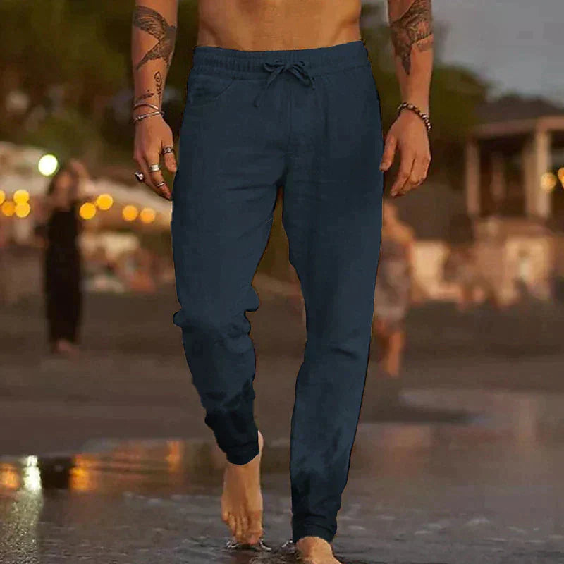 Jannik | Lanene Pantalone sa Trakom