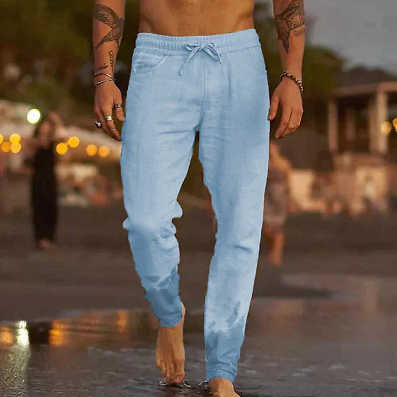 Jannik | Lanene Pantalone sa Trakom