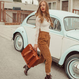 Corina — Bleu-Rose Retro Twist Bag