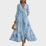 Rowella - Elegantna Maxi Haljina s Plisiranim Detaljima