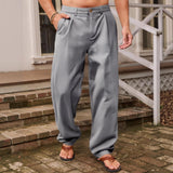 Niccolo | Široke Lanene Pantalone