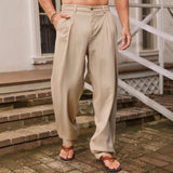 Niccolo | Široke Lanene Pantalone