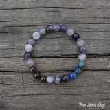 Natural Amethyst & Garnet Mala Bracelet