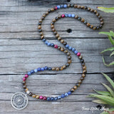 108 Tiger Eye & Sodalite Mala Necklace / Bracelet