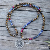 108 Tiger Eye & Sodalite Mala Necklace / Bracelet