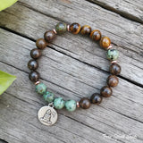 108 Prirodnih Perli: Tiger Eye, Bronzit i Afrički Tirkiz
