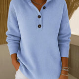Amparo™ | Sweter Polo z Dekoltem w Serek