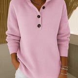 Amparo™ | Sweter Polo z Dekoltem w Serek