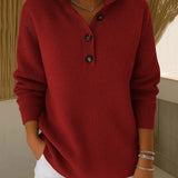 Amparo™ | Sweter Polo z Dekoltem w Serek