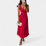 Adriana | Plisirana maxi haljina