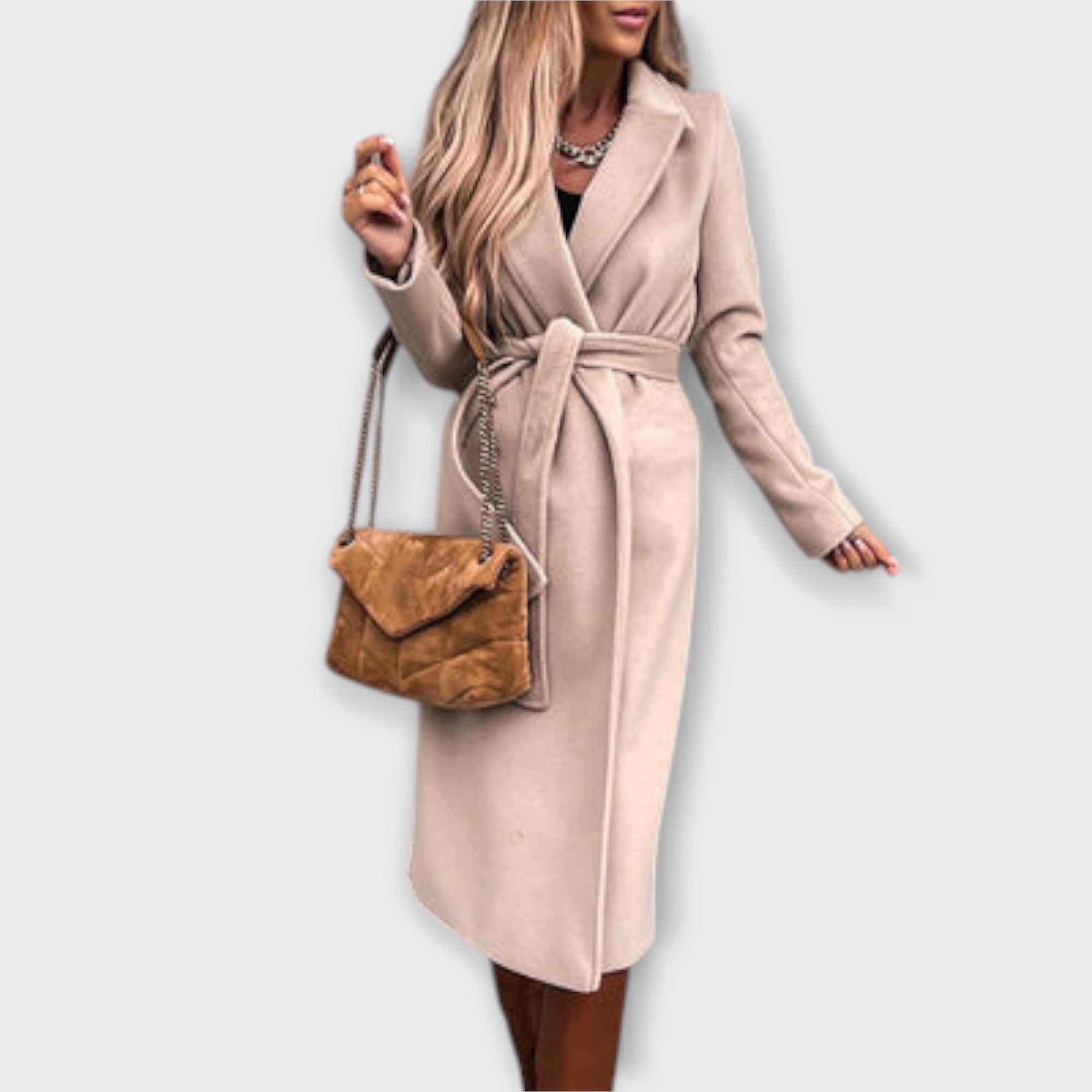 Eliza | Elegantni dugi kaput sa pojasom