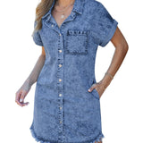 Jeans košulja haljina | VITHONA