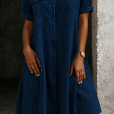 Ležerna Denim Midi Haljina | VITHONA