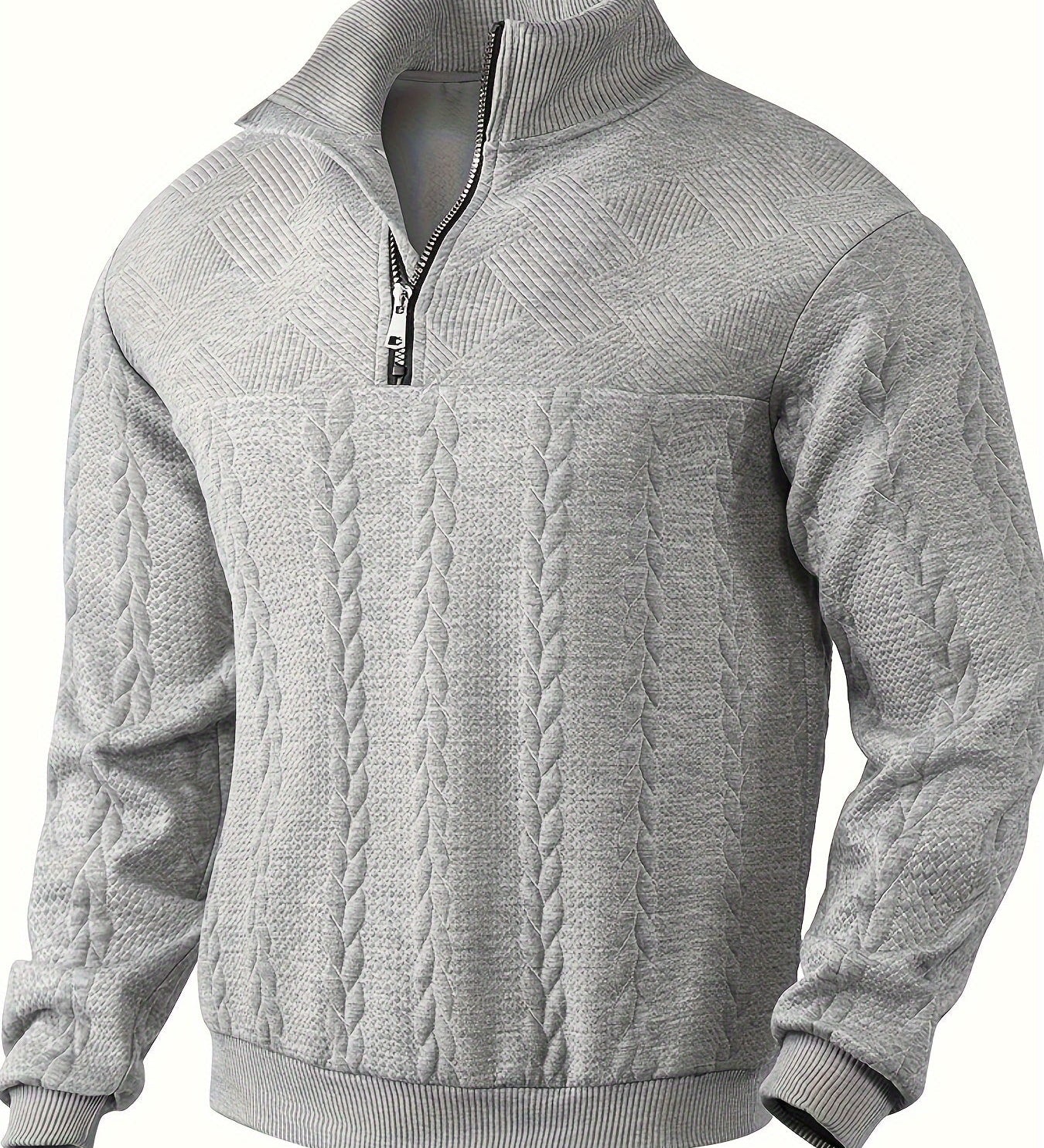 VITHONA | Pleteni Zip-Up Džemper