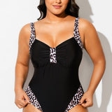 Rhythm Scarf Bandeau Vintage Femme Tankini SetMaillot de bain une pièce élastique modeste à rayures noires et blanchesMaillot de bain une pièce à col en V et imprimé léopard noirMaillot de bain une pièce noir à armatures en maille découpéeMaillot de bain