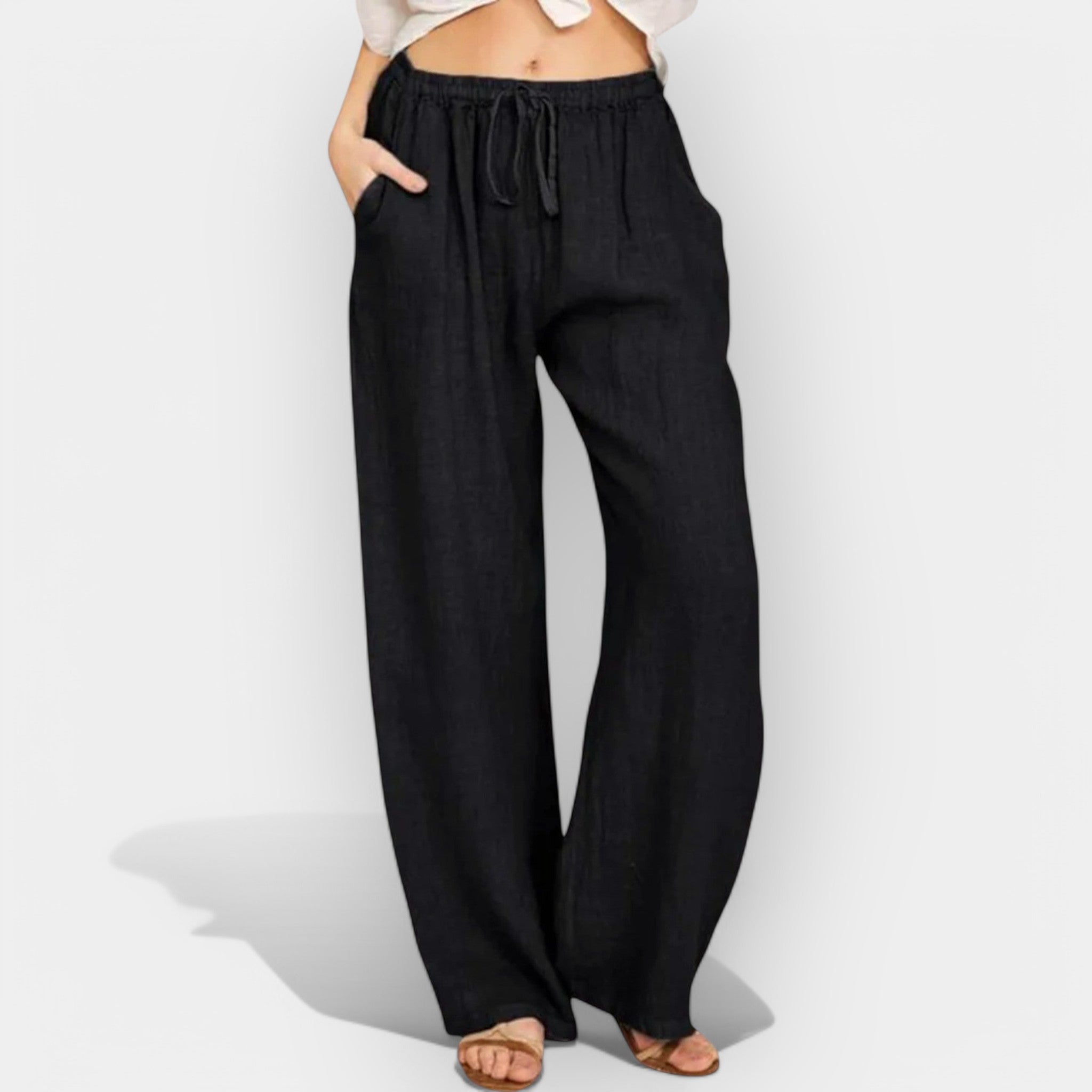 Malika | Lagane i prozračne lanene pantalone