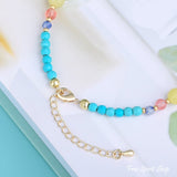 Bohemian Turquoise Feather Anklet