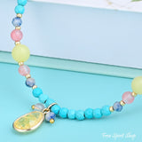 Bohemian Turquoise Feather Anklet