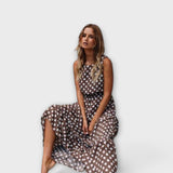 Dona | Boho stil midi haljina sa tačkama