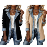 Eliza™ | Kardigan z Denimowymi Detalami