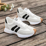 Sneakersy damskie w stylu retro - kolor czerwony