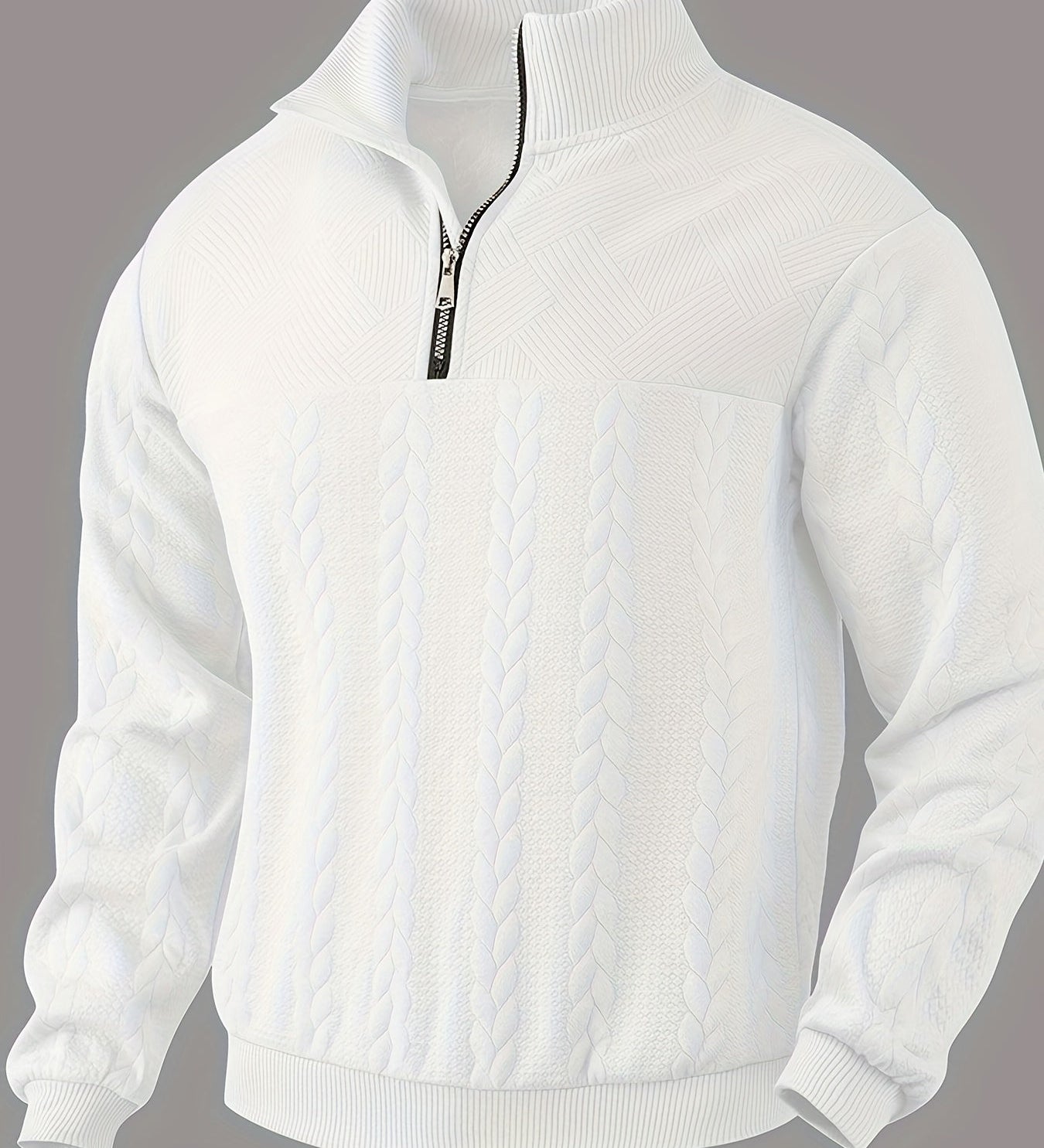 VITHONA | Pleteni Zip-Up Džemper