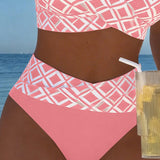 Bikini set sa postavom i dijamantskim uzorkom