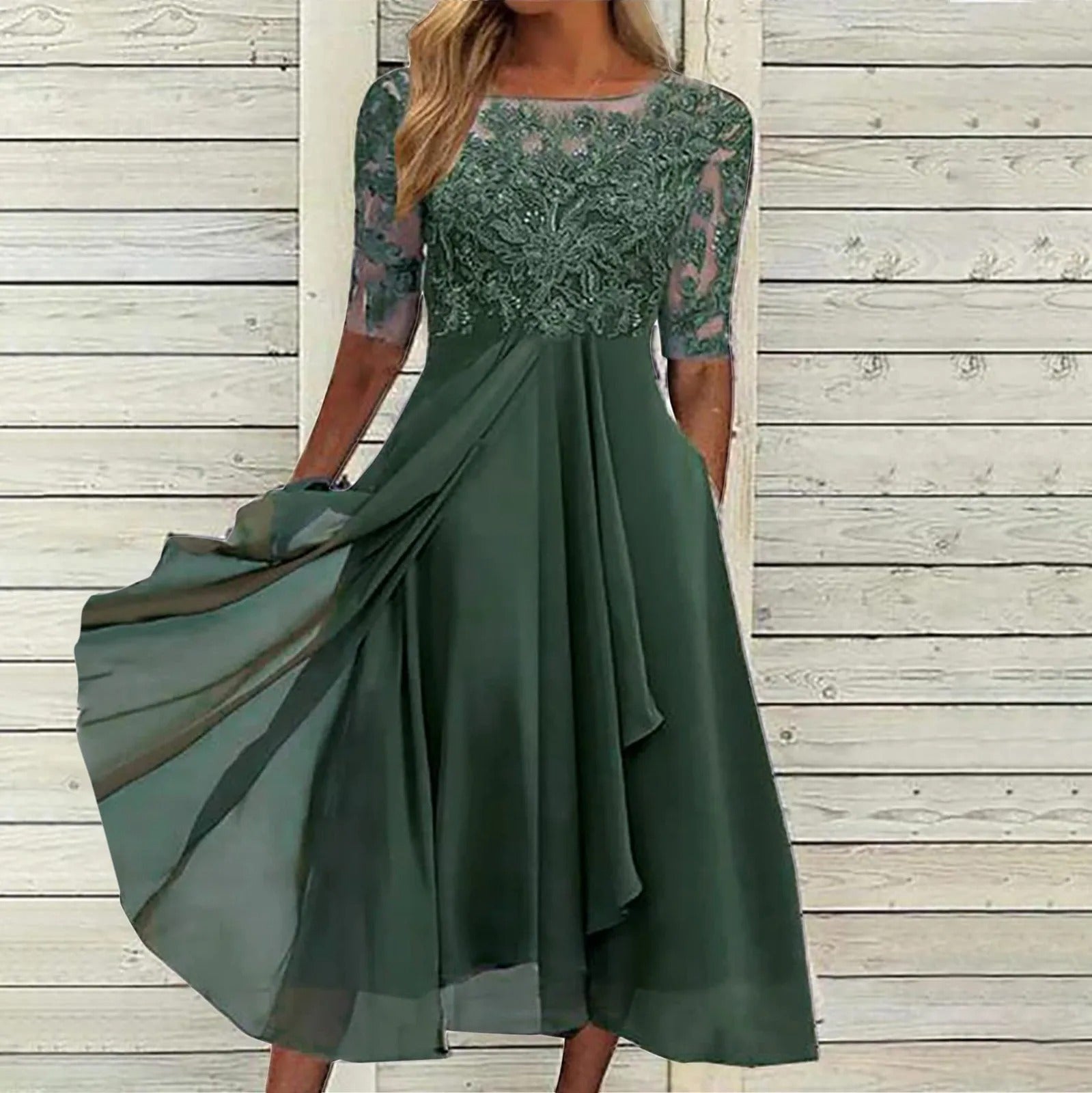 Puck | Elegantan Midi-kombinezon sa Čipkom